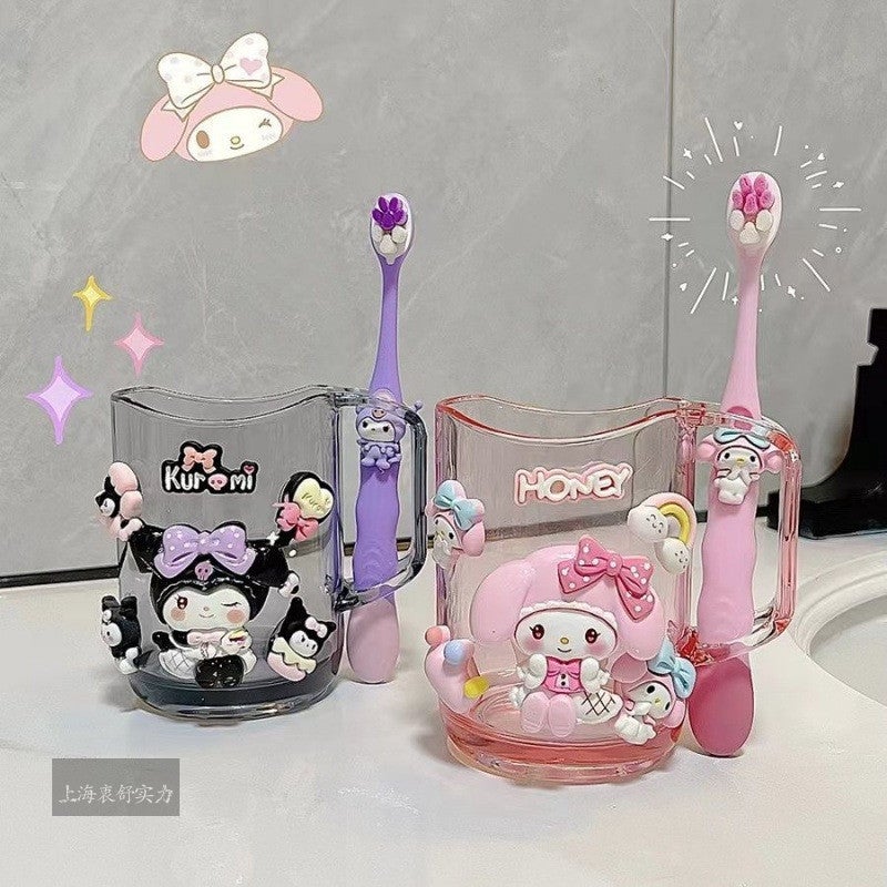 Sanrio Gargle Cup High Beauty Value Transparent Ins Household Cute Tooth Couple Kulomi - Image 2